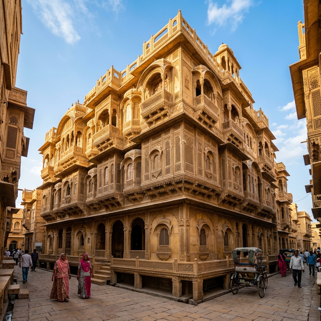 Patwon Ki Haveli intricate facade
