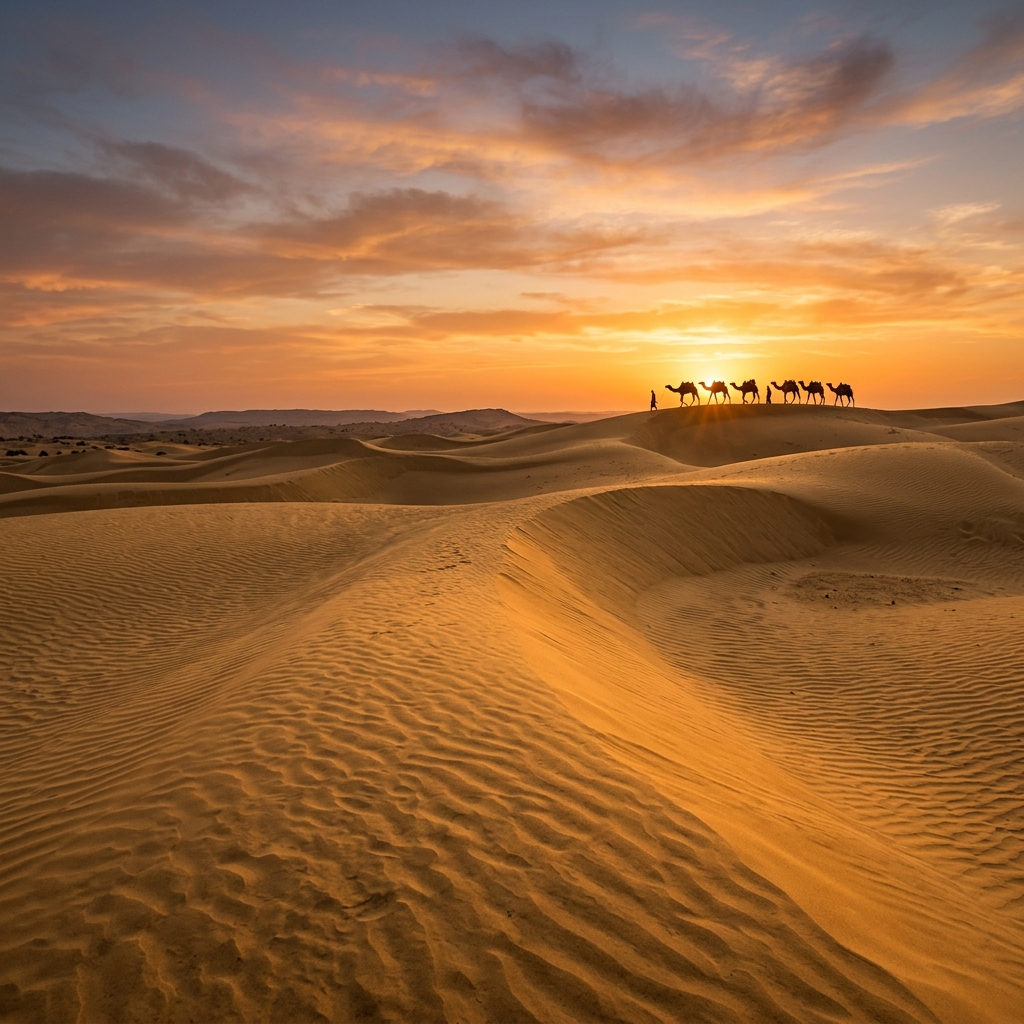 Sam Sand Dunes at sunset